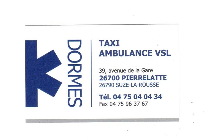Taxi ambulance Dormes à Pierrelatte - 1