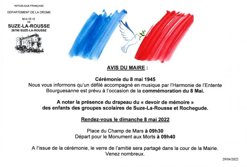 Commémoration du 8 Mai à Suze-la-Rousse - 0