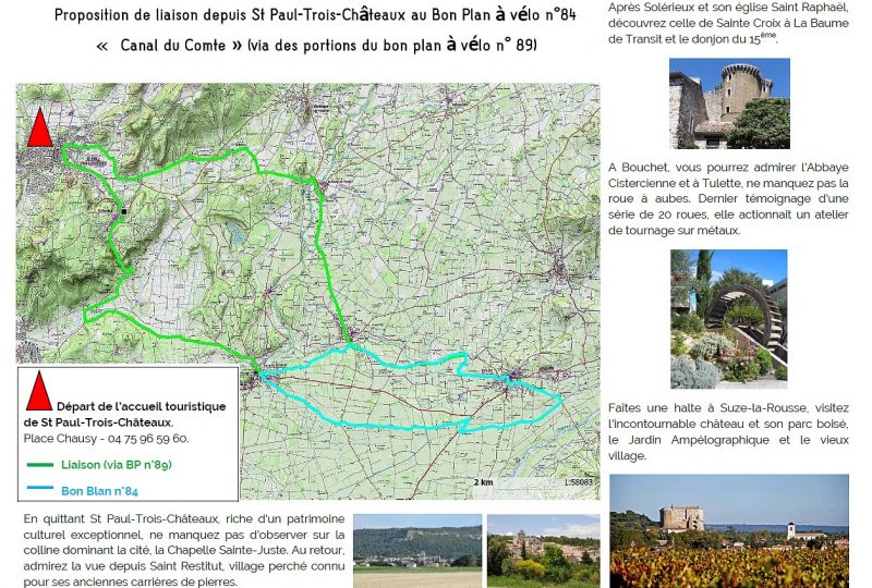 Proposition liaison au Bon Plan à vélo n°84 à Saint-Paul-Trois-Châteaux - 1